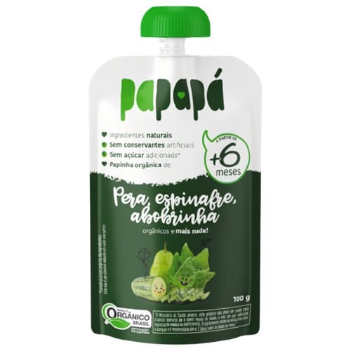 imagem de PAPINHA PAPAPA ORGÂNICA 100G PERA ESP ABOBR