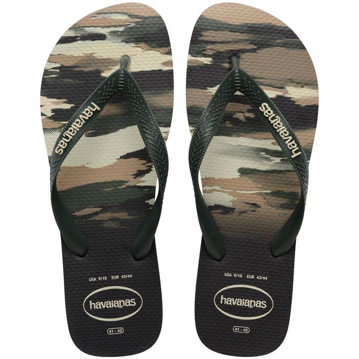 imagem de SANDÁLIA HAVAIANAS TOP CAMU 39 40 PRETO/VERDE OLIVE