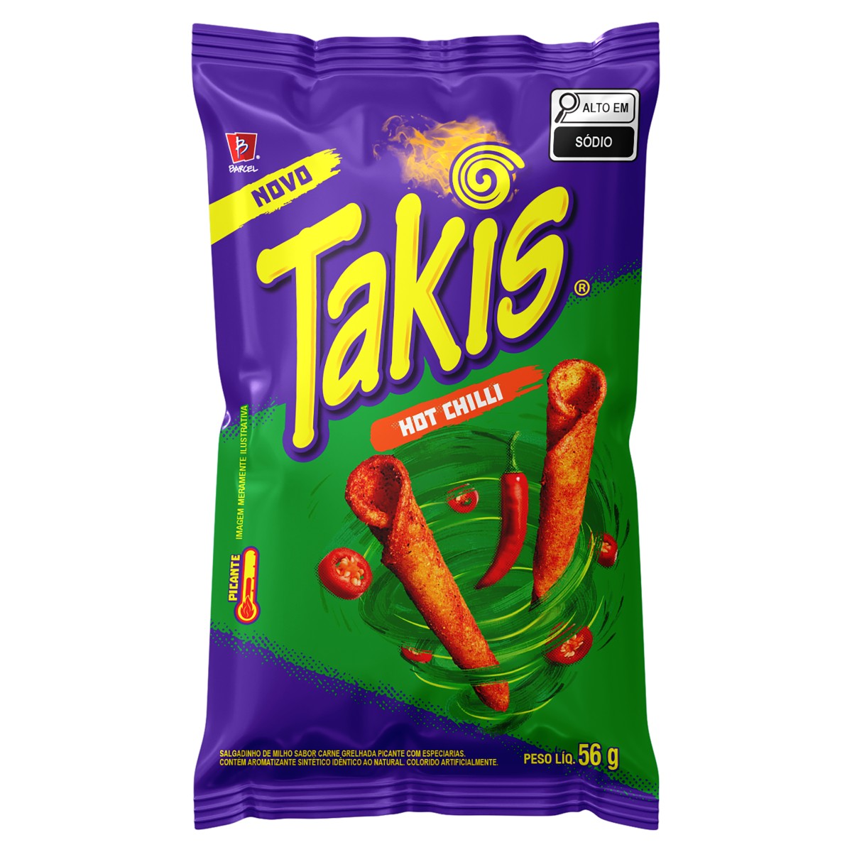 imagem de SALGADINHO TAKIS HOT CHILLI 56G