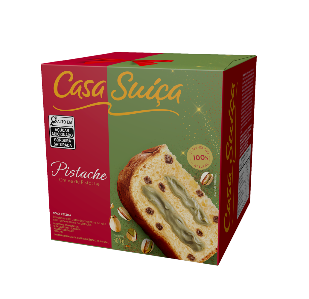 imagem de PANETONE CASA SUIÇA 500G PISTACHE