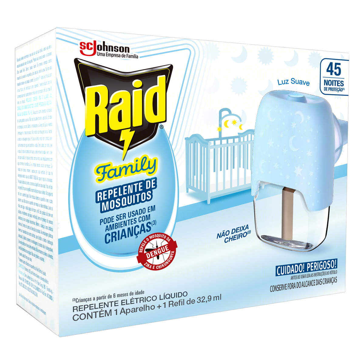 imagem de INSETICIDA RAID ELÉTRICO PROT 45N AP 32 9ML FAMILY