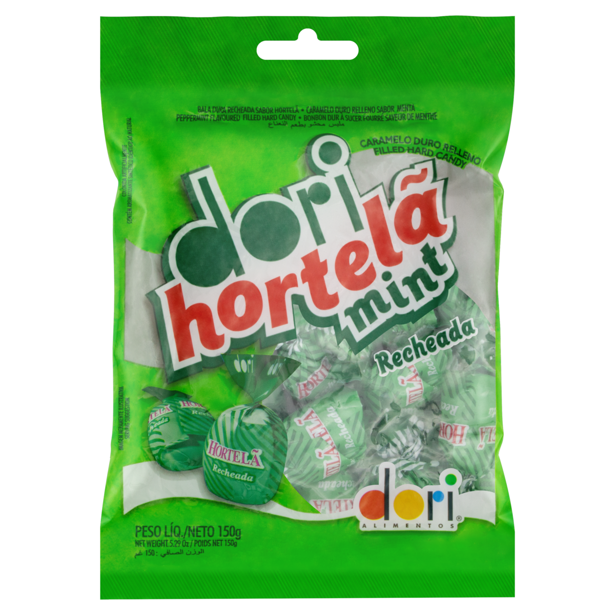 imagem de BALA DORI HORTELÃ RECHEADA 100G