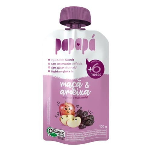 imagem de PAPINHA PAPAPA ORGÂNICA 100G MAÇÃ E AMEIXA