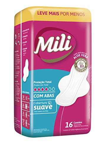 imagem de ABSORVENTE MILI COM ABAS P. TOTAL SUAVE PACOTE C16