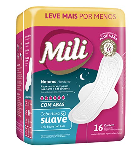 imagem de ABSORVENTE MILI COM ABAS NOTURNO PACOTE L16P14