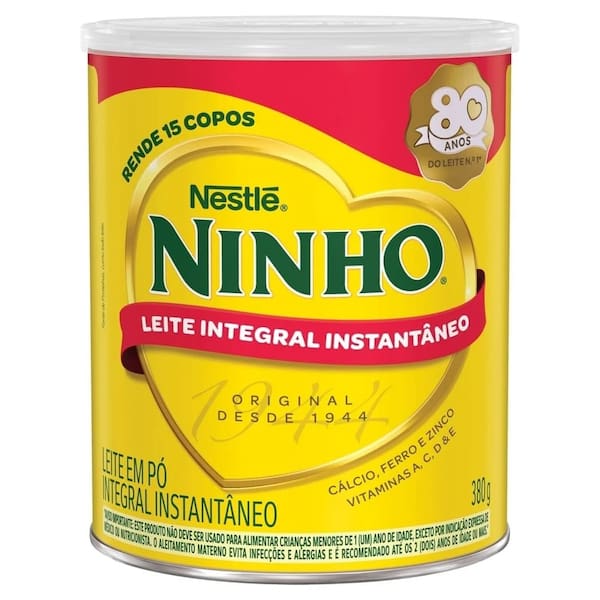 imagem de LEITE PÓ NESTLÉ NINHO INSTANTANEO 380G LT