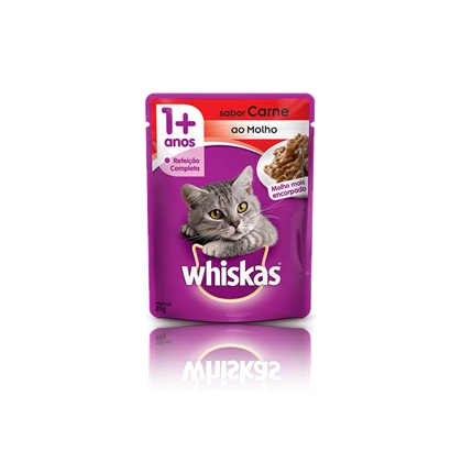 imagem de RAÇÃO WHISKAS 85G CARNE FILHOTES