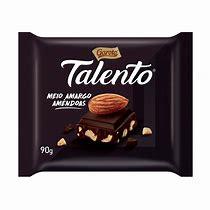 imagem de CHOCOLATE TALENTO 85G AMÊNDOAS MEIO AMARGO