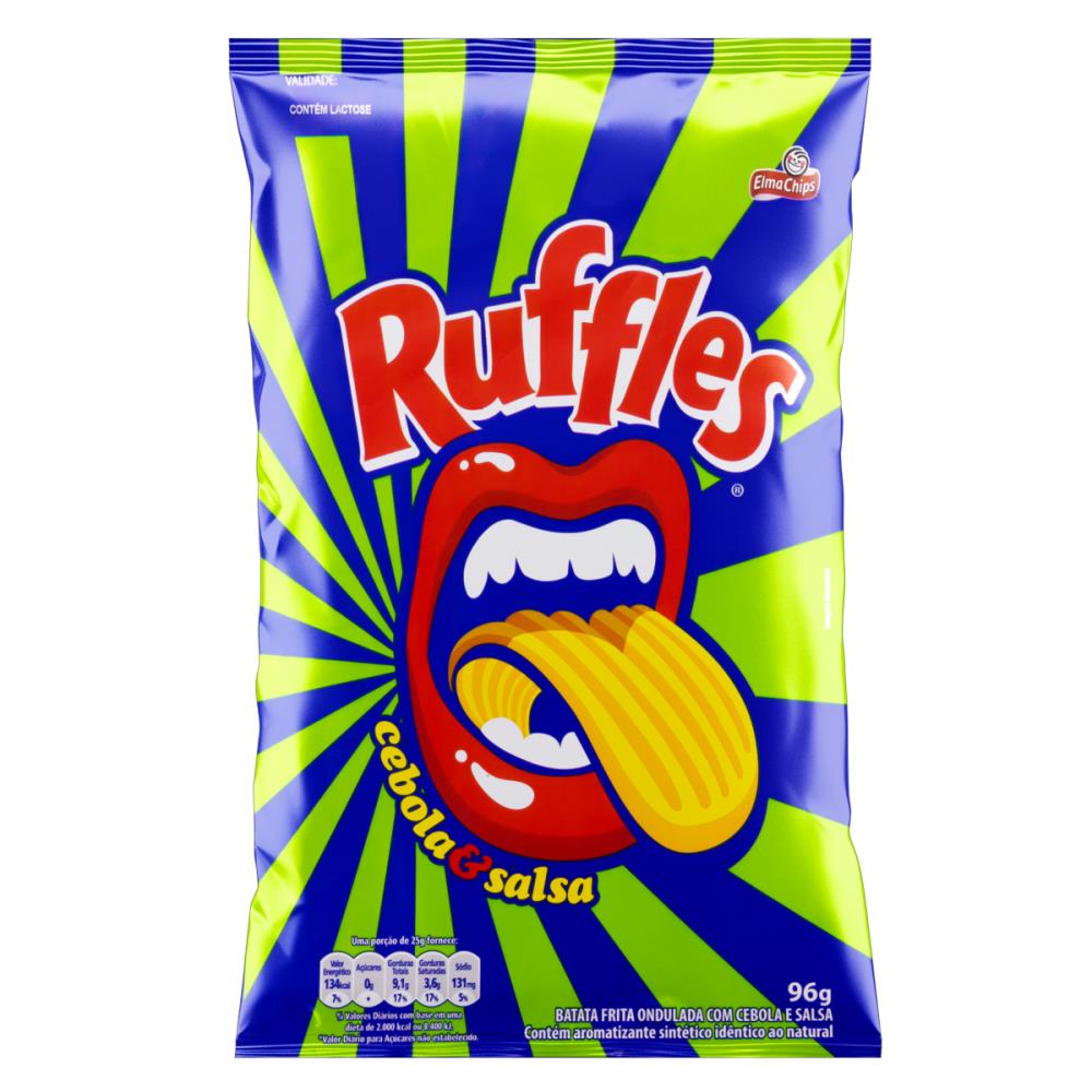 imagem de BATATA ELMA CHIPS RUFFLES 76G CEBOLA SALSA