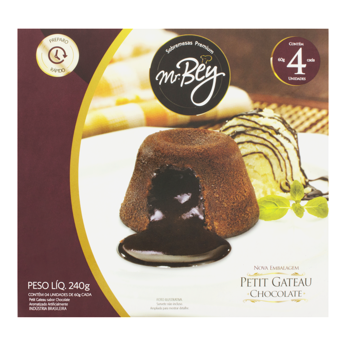 imagem de MR BEY PETIT GATEAU CHOCOLATE 240G