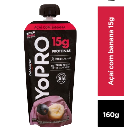 imagem de YOPRO DANONE POUCH AÇAÍ C/ BANANA 160G