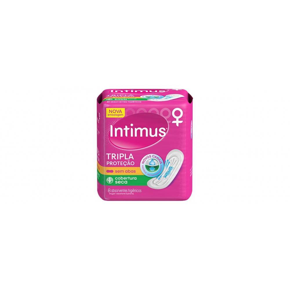 imagem de ABSORVENTE INTIMUS GEL TRIPLA SEM ABAS SECA PACOTE 8UN