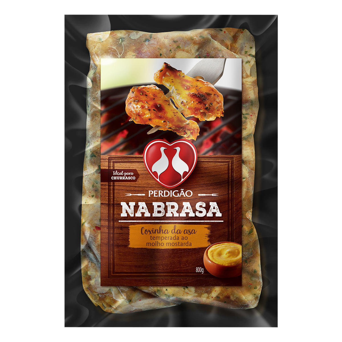 imagem de COXINHA FRANGO ASA MOLHO MOSTARDA NABRASA 800G