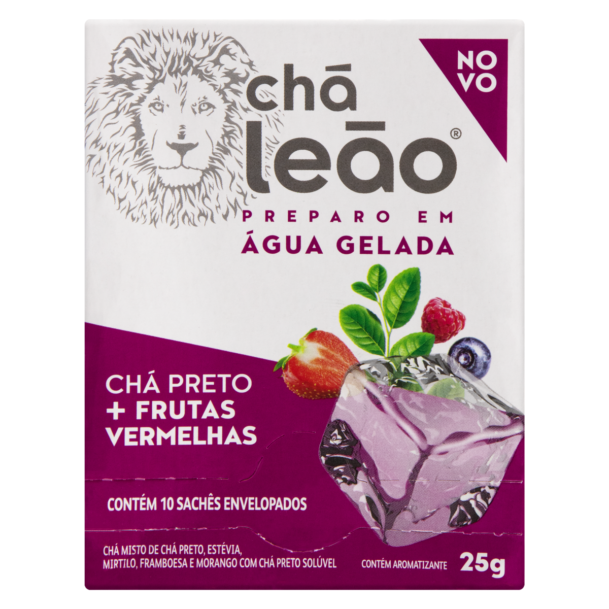 imagem de CHÁ LEÃO GELADO PRETO F VERMELHAS 25G