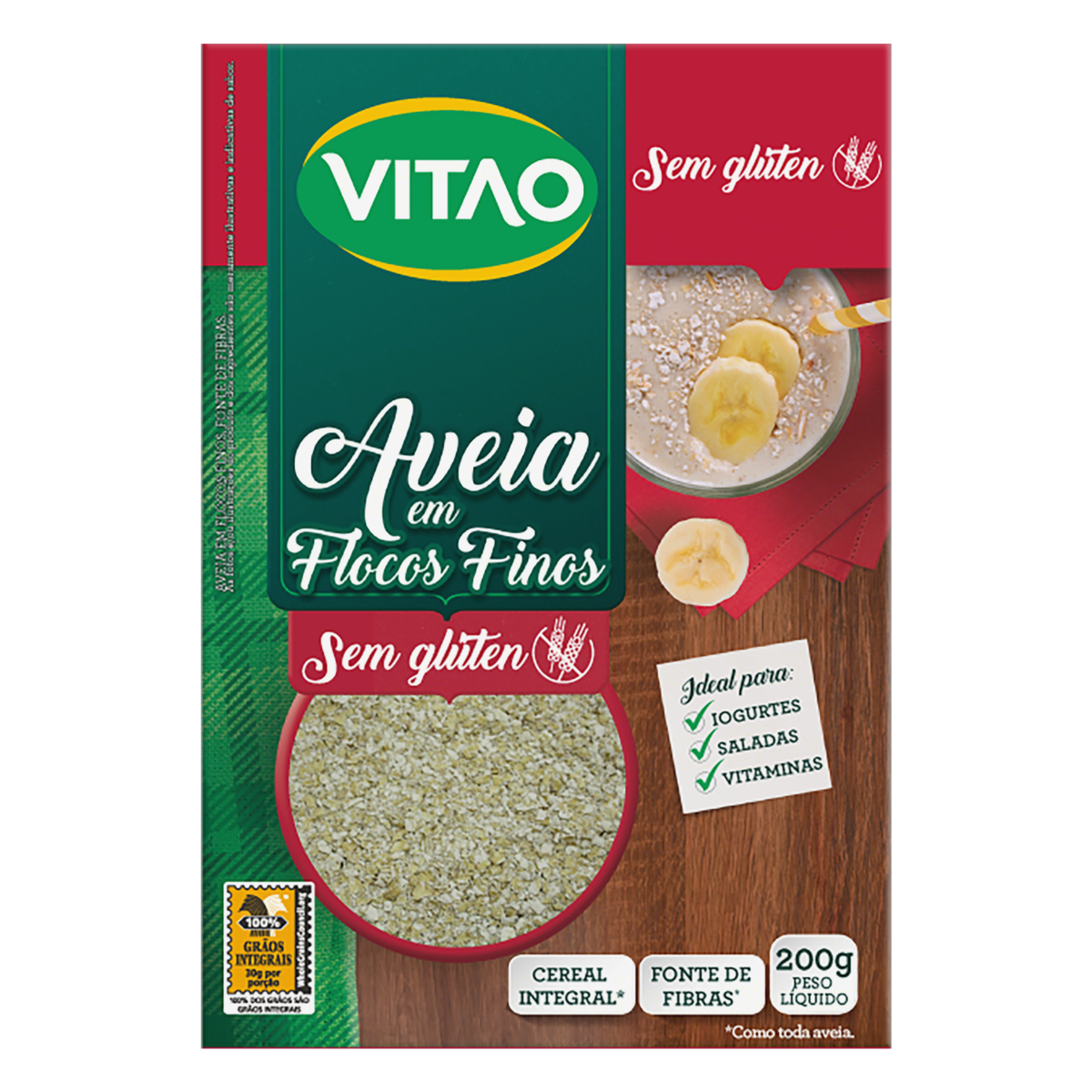 imagem de AVEIA FLOCOS FINO VITAO S GLÚTEN 170G