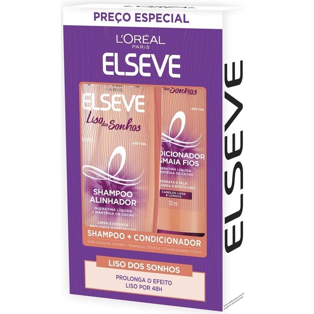 imagem de KIT ELSEVE SHAMP 375ML COND 170ML LISO SONHOS