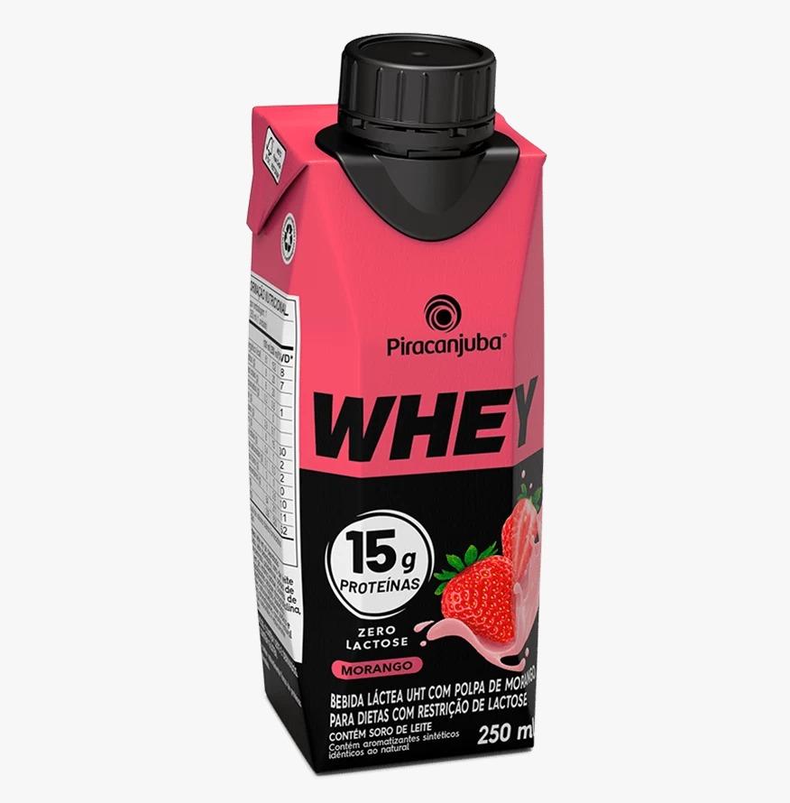 imagem de BEBIDA LÁCTEA PIRACANJUBA WHEY 250ML MORANGO 15G PROTEÍNA