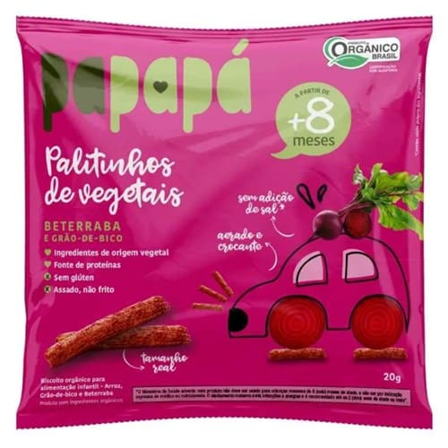 imagem de PAPAPA PALITINHO ORG BETERRABA 20G