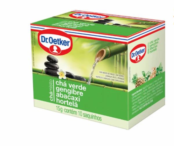 imagem de CHÁ VERDE DR.OETKER 150G GENGIBRE ABACAXI HORTELÃ