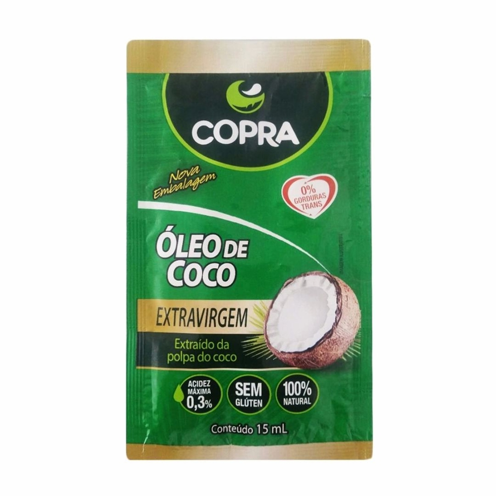 imagem de ÓLEO COCO COPRA 15ML EXTRA VIRGEM SACHÊ