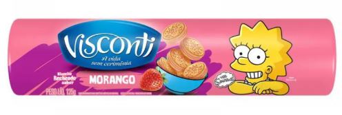 imagem de BISCOITO RECHEADO VISCONTI 125G BAUNILHA MORANGO