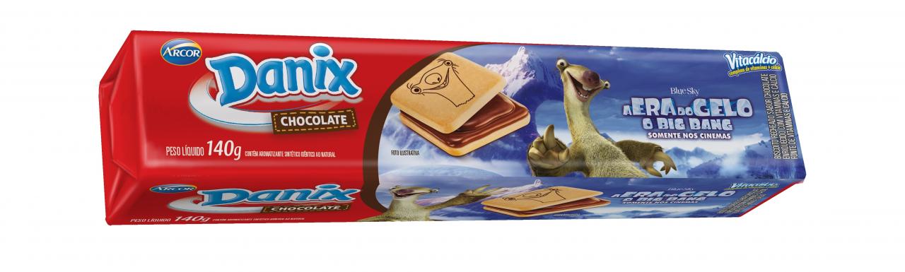 imagem de BISCOITO ARCOR DANIX RECHEADO CHOCOLATE PC 130G