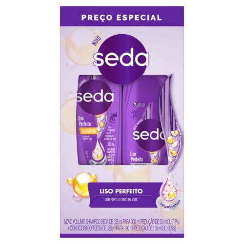 imagem de KIT SEDA SHAMPOO 300ML+COND LISO PERFEITO