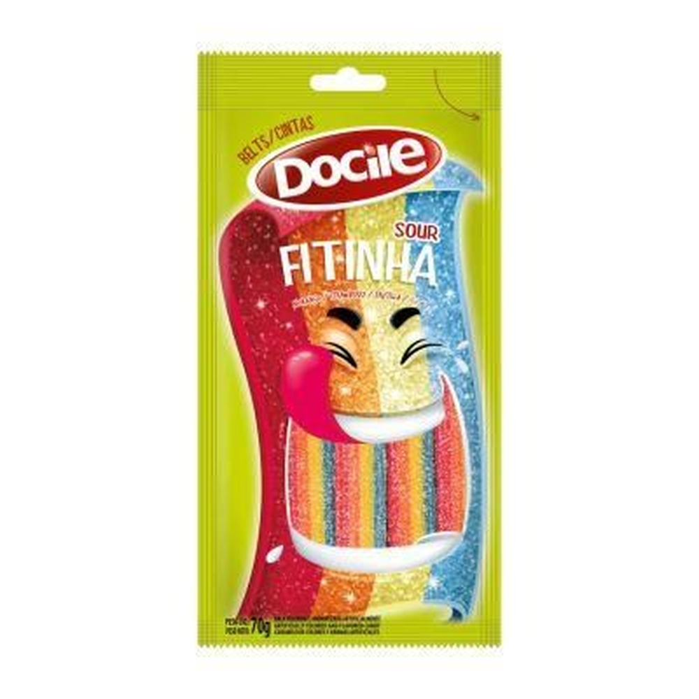 imagem de BALA DOCILE 70G FITINHA COL MORANGO CIT.