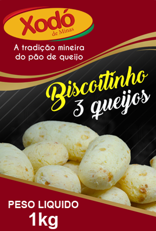 imagem de BISCOITINHO 3 QUEIJO XODÓ DE MINAS 1KG COQUETEL