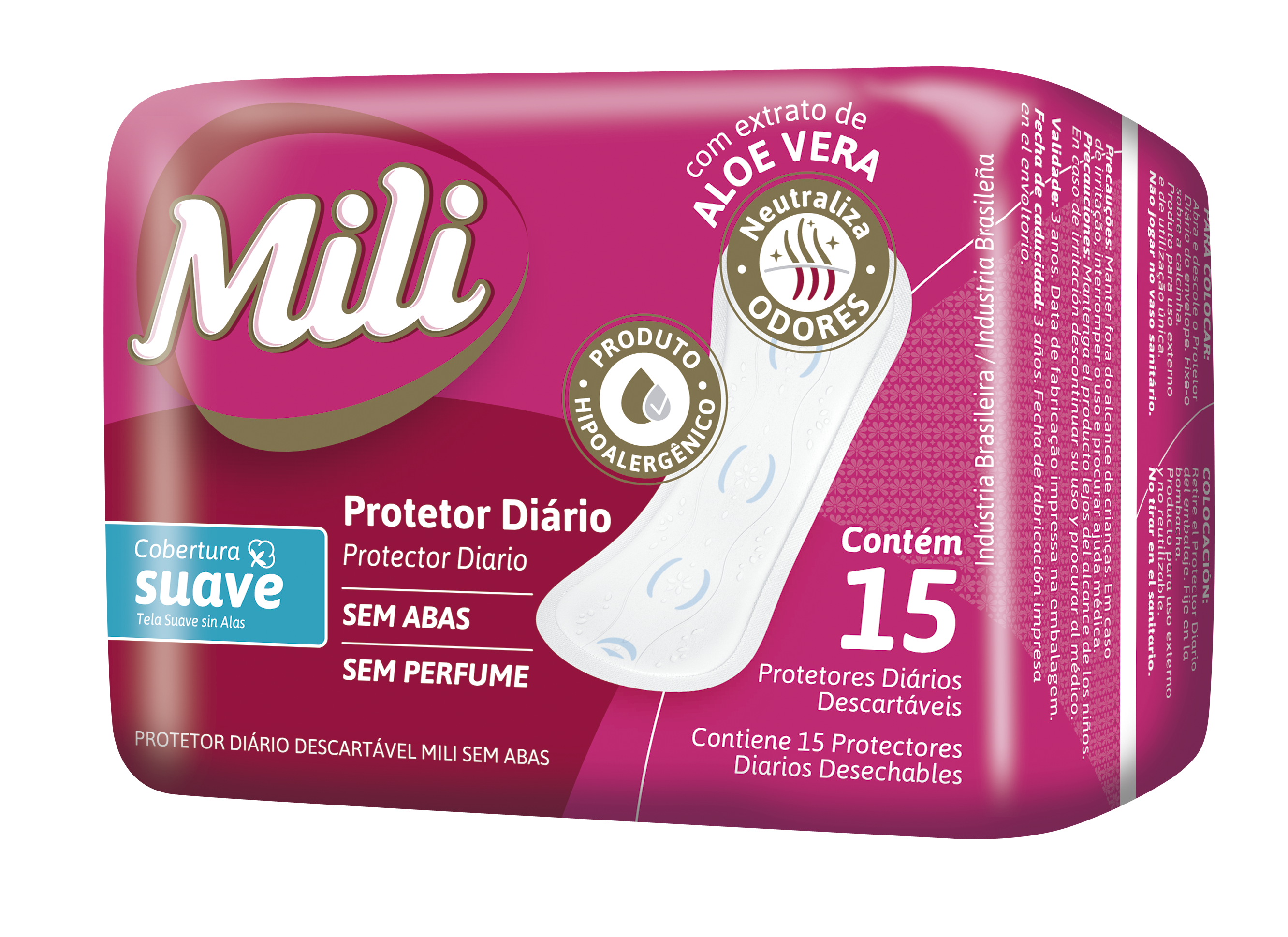 imagem de ABSORVENTE MILI PROTETOR DIÁRIO C/15