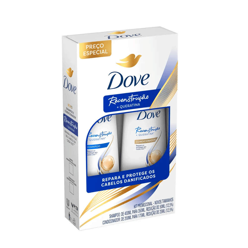 imagem de KIT DOVE SHAMPOO 350ML+COND 175ML RECONSTRUÇÃO