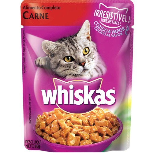 imagem de RAÇÃO WHISKAS 85G CARNE SACHÊ