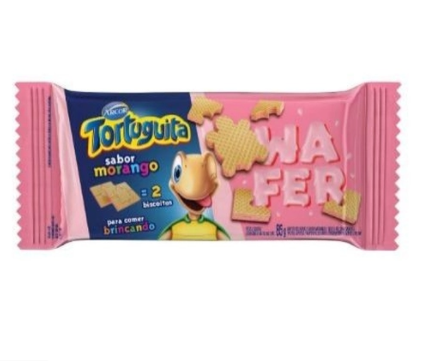 imagem de WAFER ARCOR TORTUG MORANGO 85G