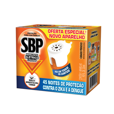 imagem de REPELENTE SBP ELÉTRICO 45 NOITES 35ML APAR GRÁTIS