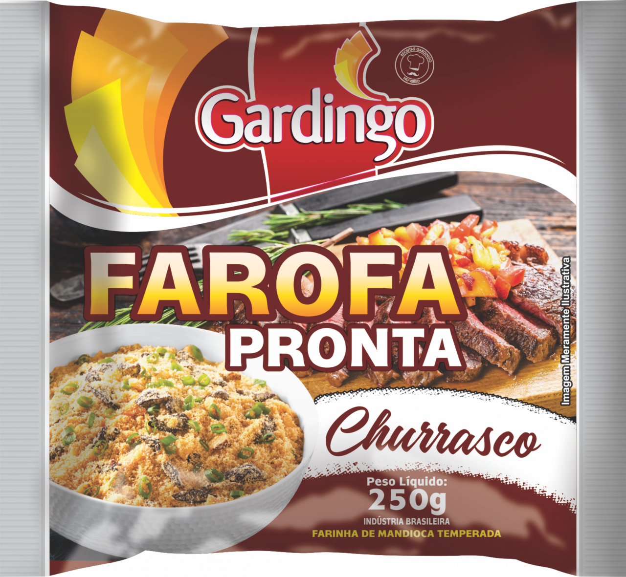 imagem de FAROFA GARDINGO MANDIOCA 250G CHURRASCO