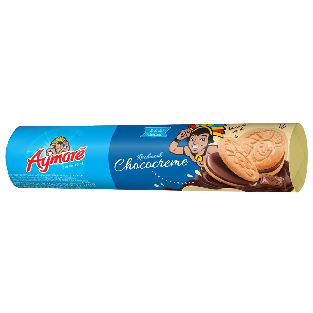 imagem de BISCOITO RECHEADO AYMORÉ CHOCOCREME PC 120G