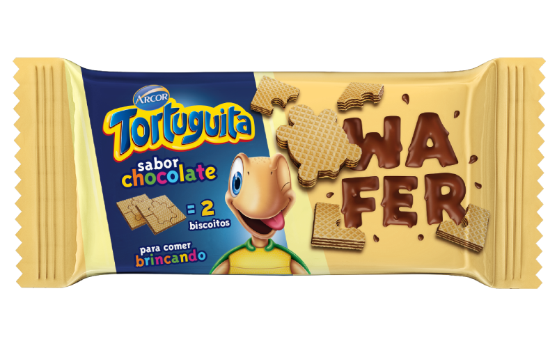 imagem de WAFER ARCOR TORTUG CHOCOLATE 85G