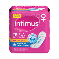 imagem de ABSORVENTE INTIMUS GEL TRIPLA SEM ABAS SUAVE PACOTE 8UN