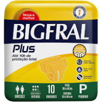 imagem de FRALDA DESCARTÁVEL GERIÁTRICA BIGFRAL PLUS P C 10