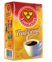 imagem de CAFÉ 3 CORAÇÕES TRADICIONAL VÁCUO 250G