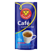 imagem de CAFÉ C/LEITE 3 CORAÇÕES 20G SACHE