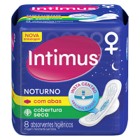 imagem de ABSORVENTE INTIMUS GEL COM ABAS NOTURNO SECA PACOTE 8UN