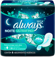 imagem de ABSORVENTE ALWAYS COM ABAS ULTFINO NOTURNO SECO