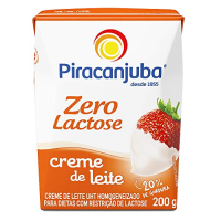 imagem de CREME DE LEITE PIRACANJUBA 200G LEVE ZERO LACTOSE