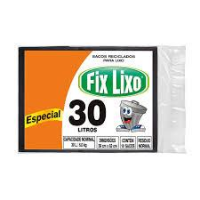 imagem de SACO LIXO FIX LIXO ALMOFADA PRETO 30L 10UN