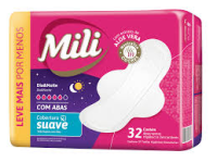 imagem de ABSORVENTE MILI DIA E NOITE COB SUAVE C/ABAS C32